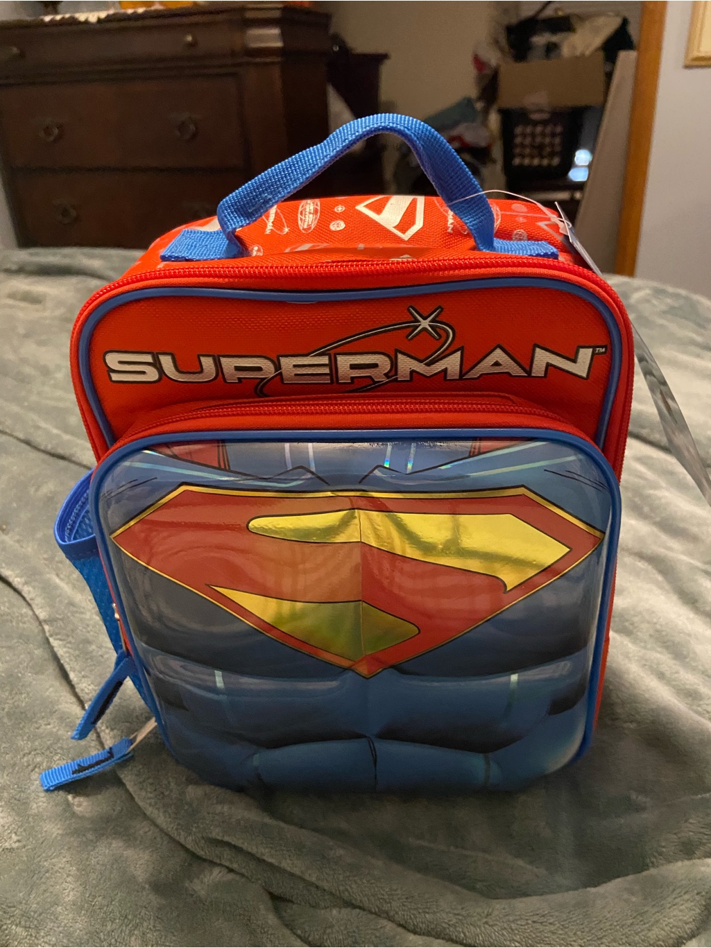 Dc Comics Superman Lunchbox - Blue & Red Trim